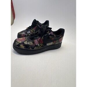 Nike Womens Air Force 1 Size 11 Low Black Floral Leather Sneakers A1017-002